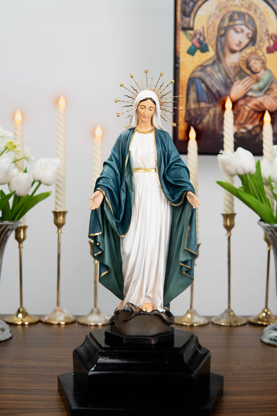 Our Lady of Grace Statue with Halo 11.8"