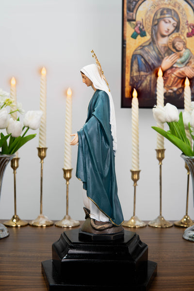 Our Lady of Grace Statue with Halo 11.8"