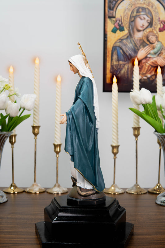 Our Lady of Grace Statue with Halo 11.8"