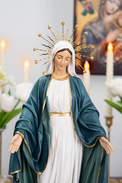 Our Lady of Grace Statue with Halo 11.8"