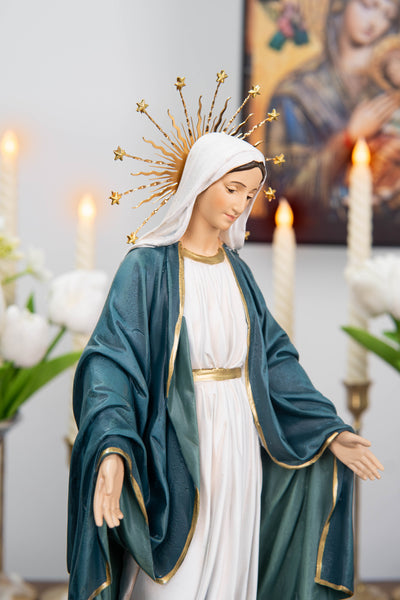 Our Lady of Grace Statue with Halo 11.8"
