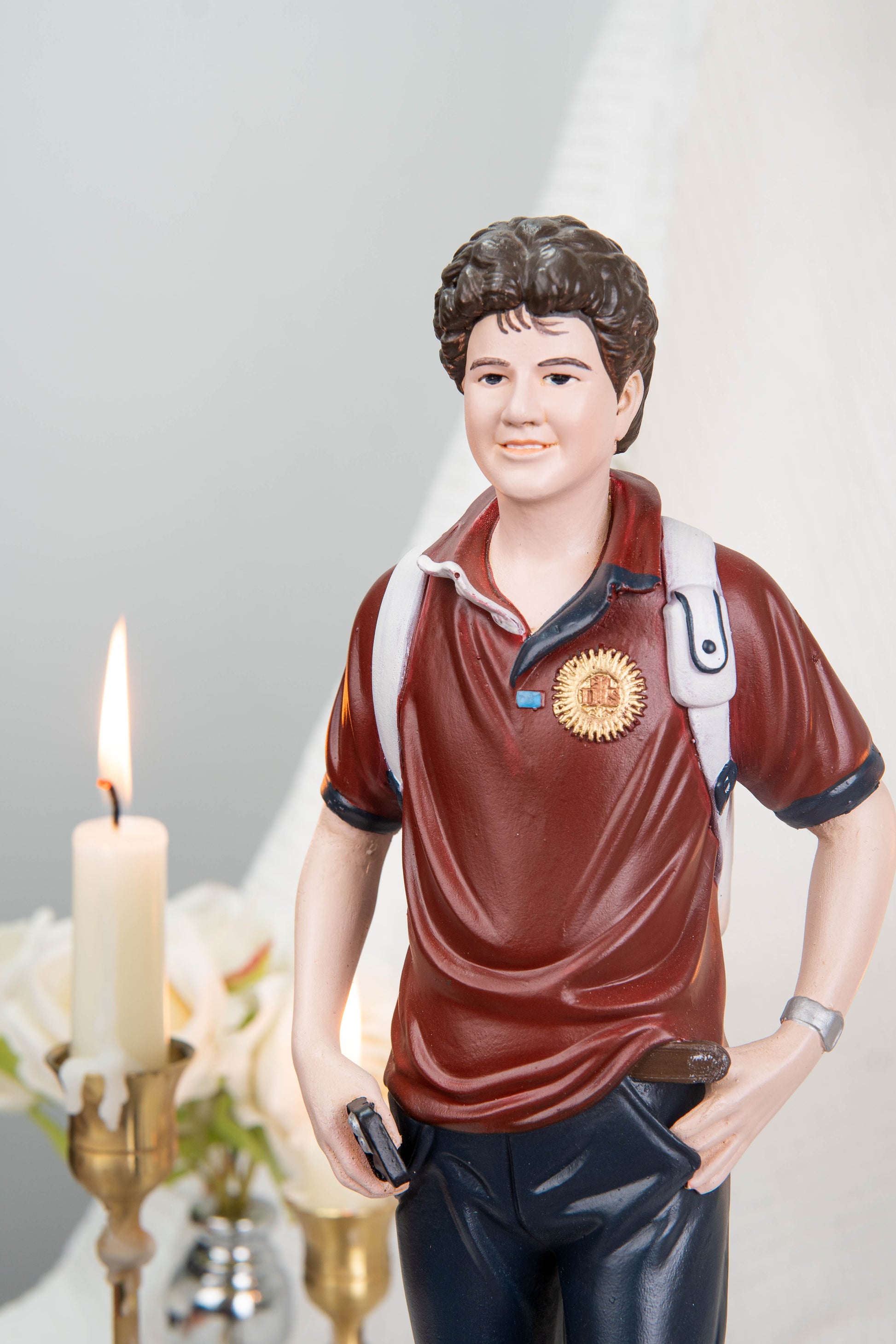 Saint Carlo Acutis Statue – Hand Painted Catholic Saint Statue, Religious Gifts for Men Women, Christian Home Altar Decor