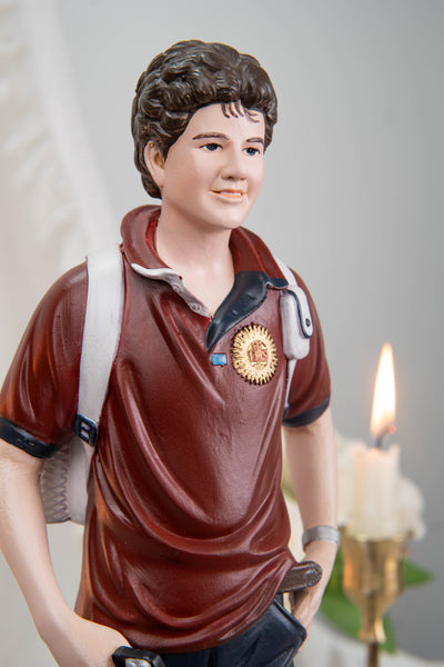 Saint Carlo Acutis Statue – Hand Painted Catholic Saint Statue, Religious Gifts for Men Women, Christian Home Altar Decor