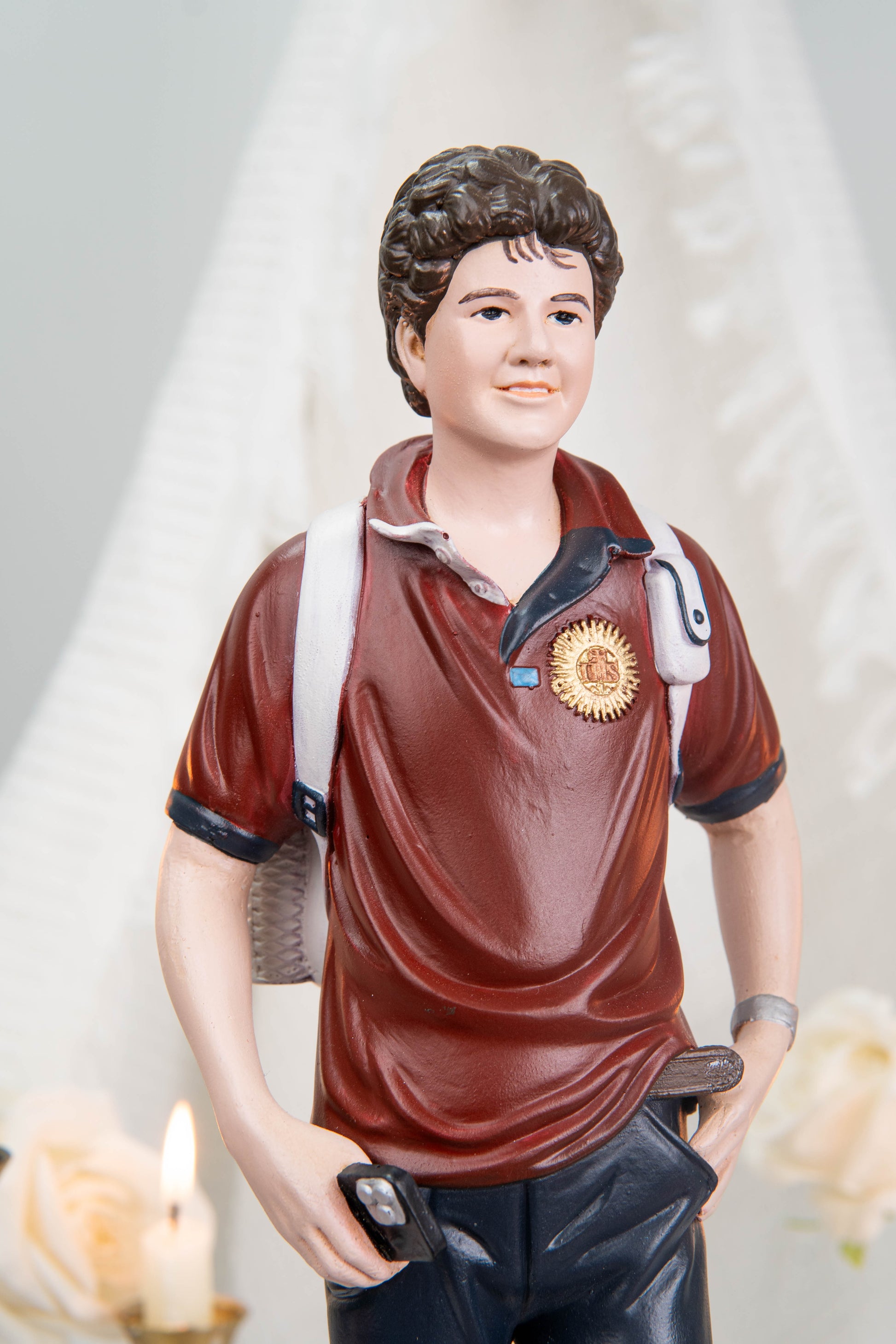 Saint Carlo Acutis Statue – Hand Painted Catholic Saint Statue, Religious Gifts for Men Women, Christian Home Altar Decor