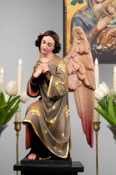 Hand-Painted Kneeling Angel Statues , Praying Angel Figurines, Catholic Altar Decor, Religious Angel Sculpture, Bringing Peace, Catholic