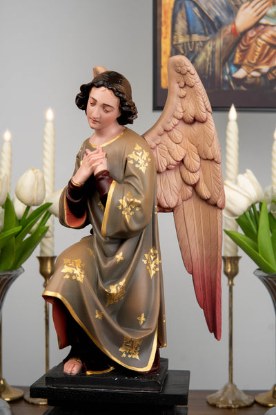 Hand-Painted Kneeling Angel Statues , Praying Angel Figurines, Catholic Altar Decor, Religious Angel Sculpture, Bringing Peace, Catholic