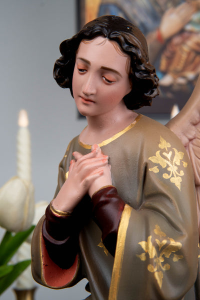 Hand-Painted Kneeling Angel Statues , Praying Angel Figurines, Catholic Altar Decor, Religious Angel Sculpture, Bringing Peace, Catholic