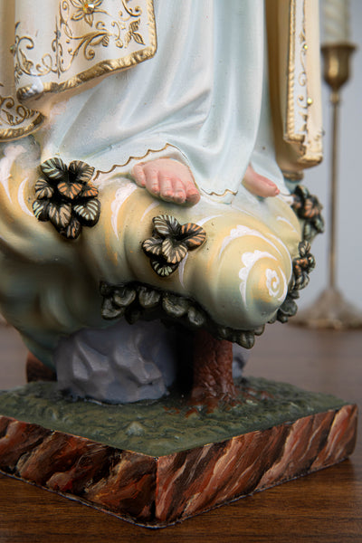 Hand-Painted Our Lady of Fatima Statue 15.8" - Virgin Mary Statue, Mother Mary Catholic Decor Religious Figurine Catholic Gift, CatholicHome
