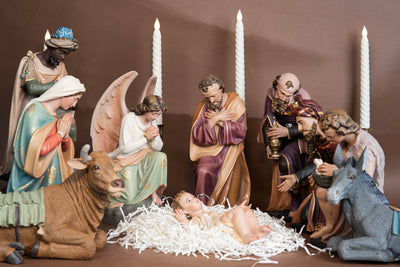 Premium Hand Painted 10-Piece Nativity Set