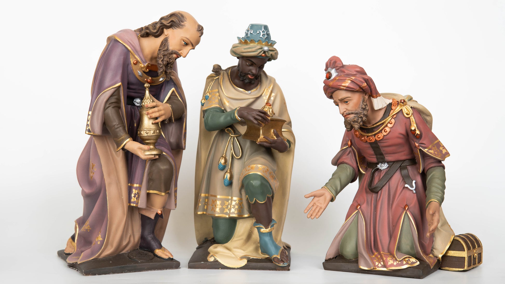 Premium Hand Painted 10-Piece Nativity Set