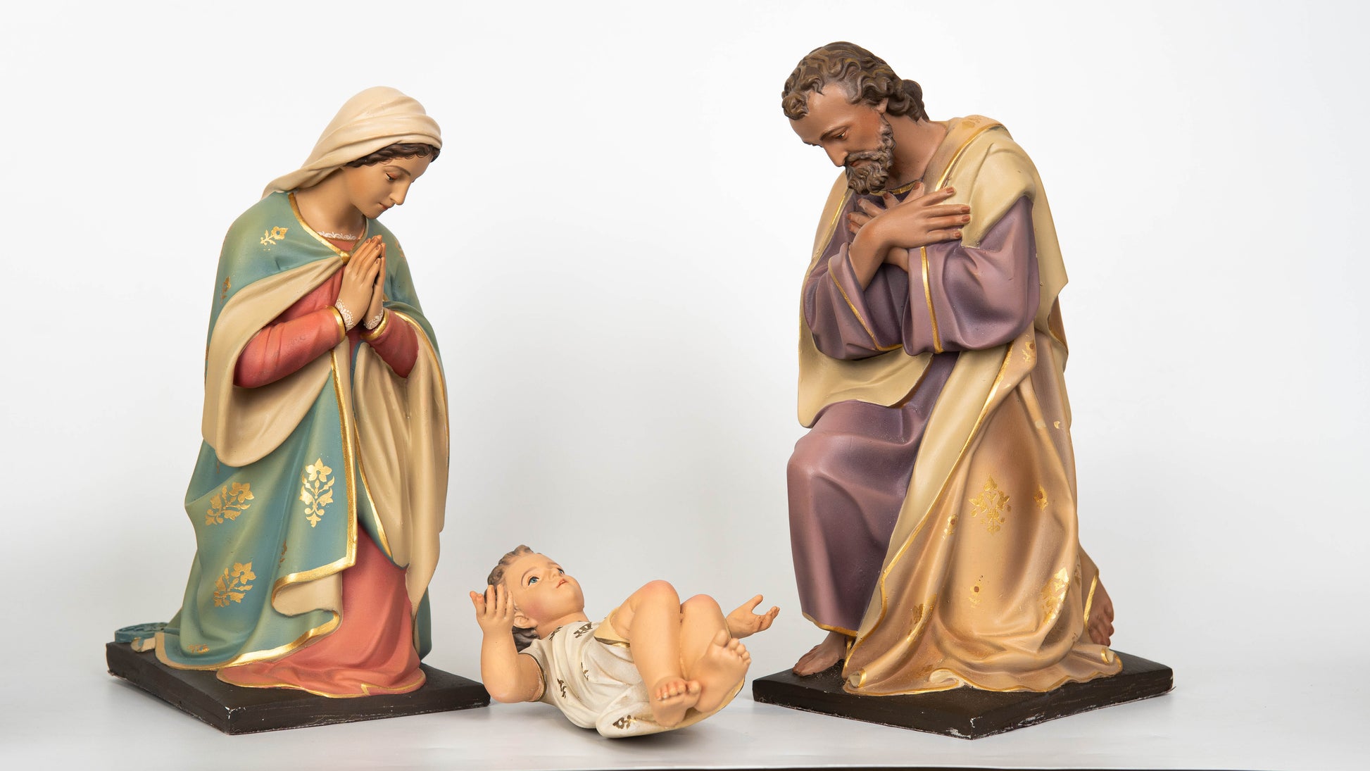 Premium Hand Painted 10-Piece Nativity Set