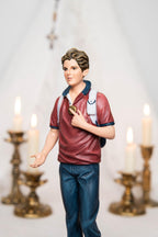 Hand Painted Saint Carlo Acutis Statue - Catholic Gifts Christian Decor Religious Gifts for Women and Men, Catholic home decor