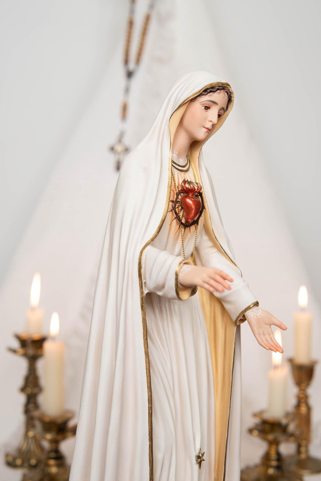 Our Lady of Fatima Statue - Virgin Mary Statue, Mother Mary Catholic Decor Religious Figurine Catholic Gifts & Gifts for Catholic Women