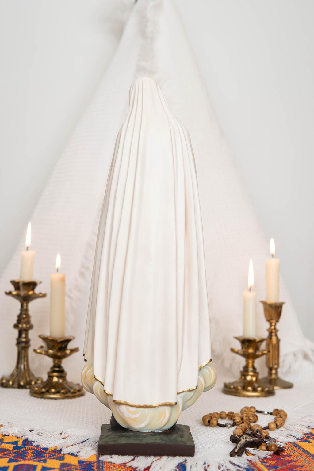 Our Lady of Fatima Statue - Virgin Mary Statue, Mother Mary Catholic Decor Religious Figurine Catholic Gifts & Gifts for Catholic Women