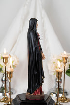 Our Lady of Sorrows Statue – Black cloak, Virgin Mary Statue, Beautiful Catholic Decor, Catholic Gifts, Meaningful Gifts for Catholic Women