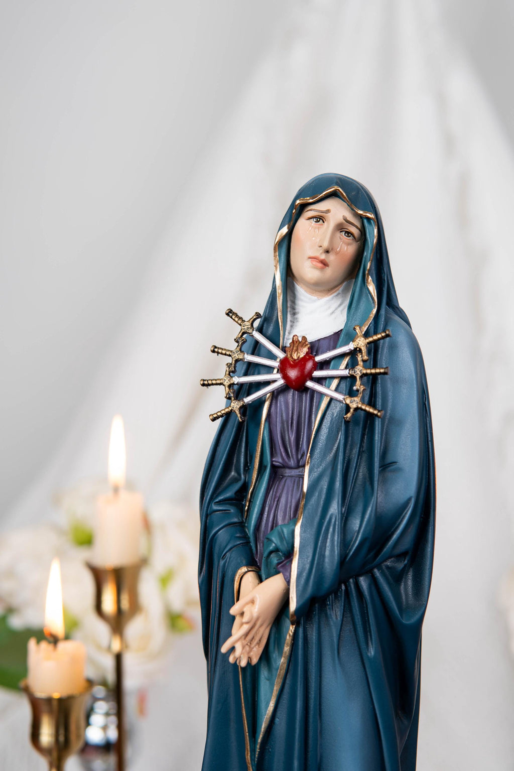Our Lady of Sorrows Statue – Virgin Mary Statue, Beautiful Catholic Decor, Catholic Gifts, Meaningful Gifts for Catholic Women