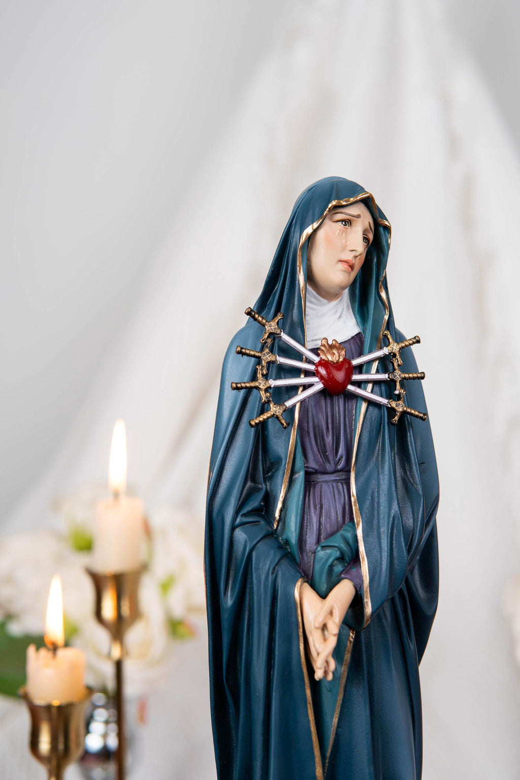 Our Lady of Sorrows Statue – Virgin Mary Statue, Beautiful Catholic Decor, Catholic Gifts, Meaningful Gifts for Catholic Women