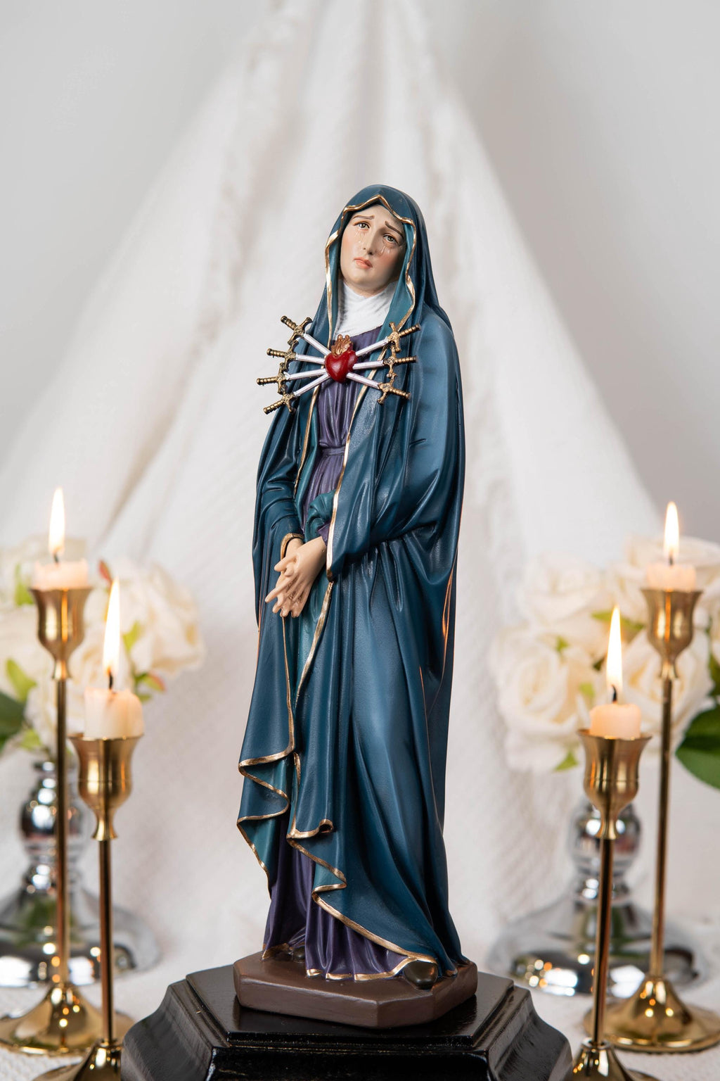 Our Lady of Sorrows Statue – Virgin Mary Statue, Beautiful Catholic Decor, Catholic Gifts, Meaningful Gifts for Catholic Women