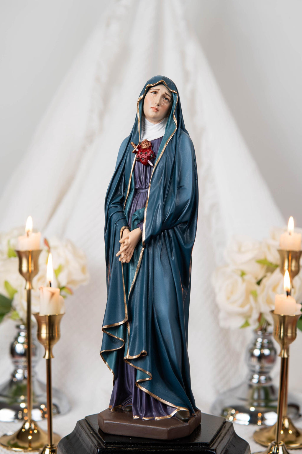 Our Lady of Sorrows Statue – Virgin Mary Statue, Beautiful Catholic Decor, Catholic Gifts, Meaningful Gifts for Catholic Women