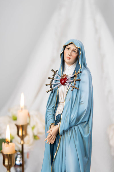 Our Lady of Sorrows Statue with One Sword - Virgin Mary Statue, Beautiful Catholic Decor, Catholic Gifts, Gifts for Catholic Women.