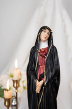 Our Lady of Sorrows Statue – Black Cloak, Virgin Mary Statue, Beautiful Catholic Decor, Catholic Gifts, Meaningful Gifts for Catholic Women
