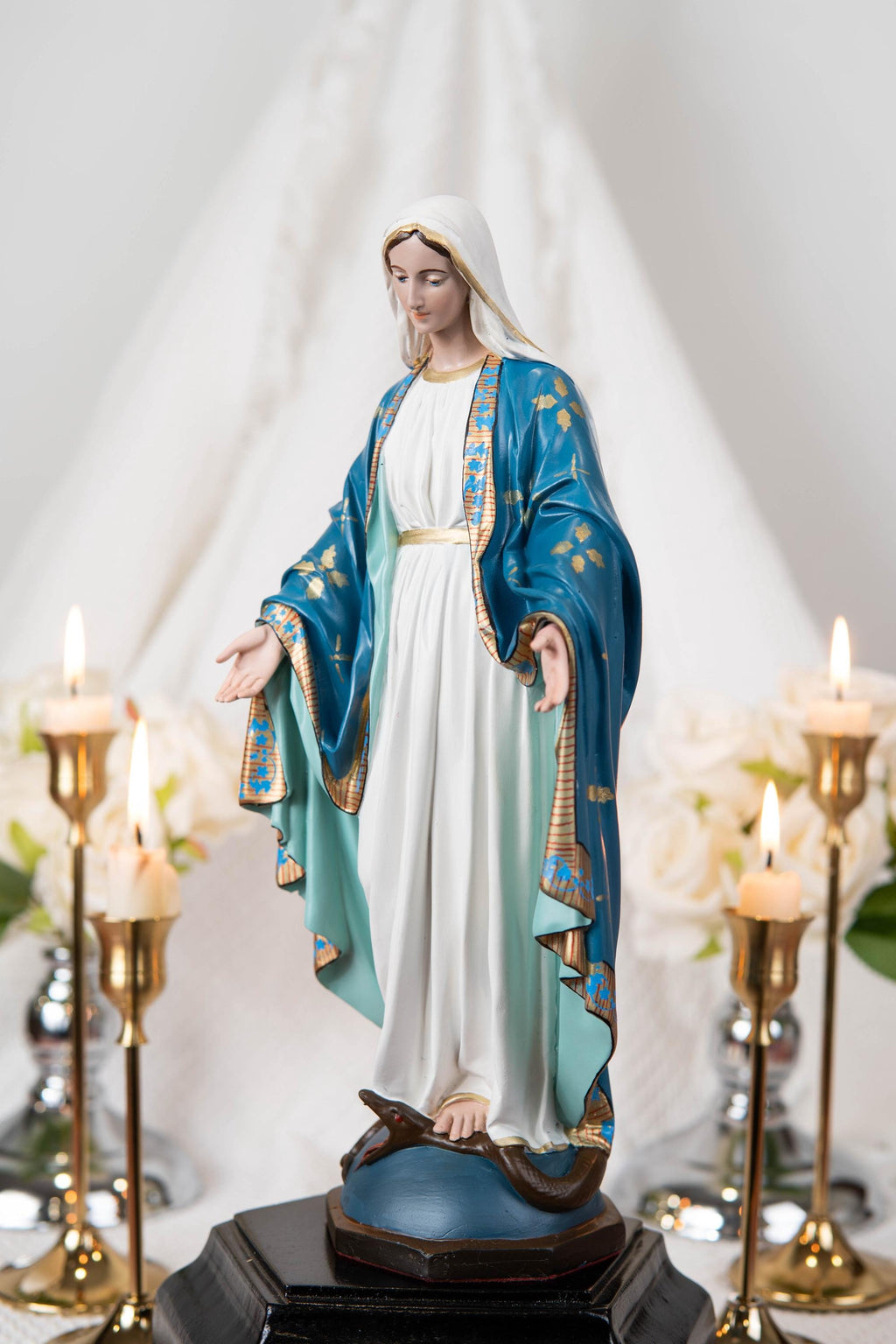 Our Lady of Grace Statue 11.8" - Virgin Mary Statue, Mother Mary Statue, Catholic Gifts for Women, Catholic Gifts, Gifts for Catholic Women