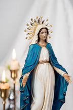 Our Lady of Grace Statue 9.8" and Halo - Virgen Maria, Virgin Mary Statue, Mother Mary, Mary Statue Catholic, Catholic Gifts for Women