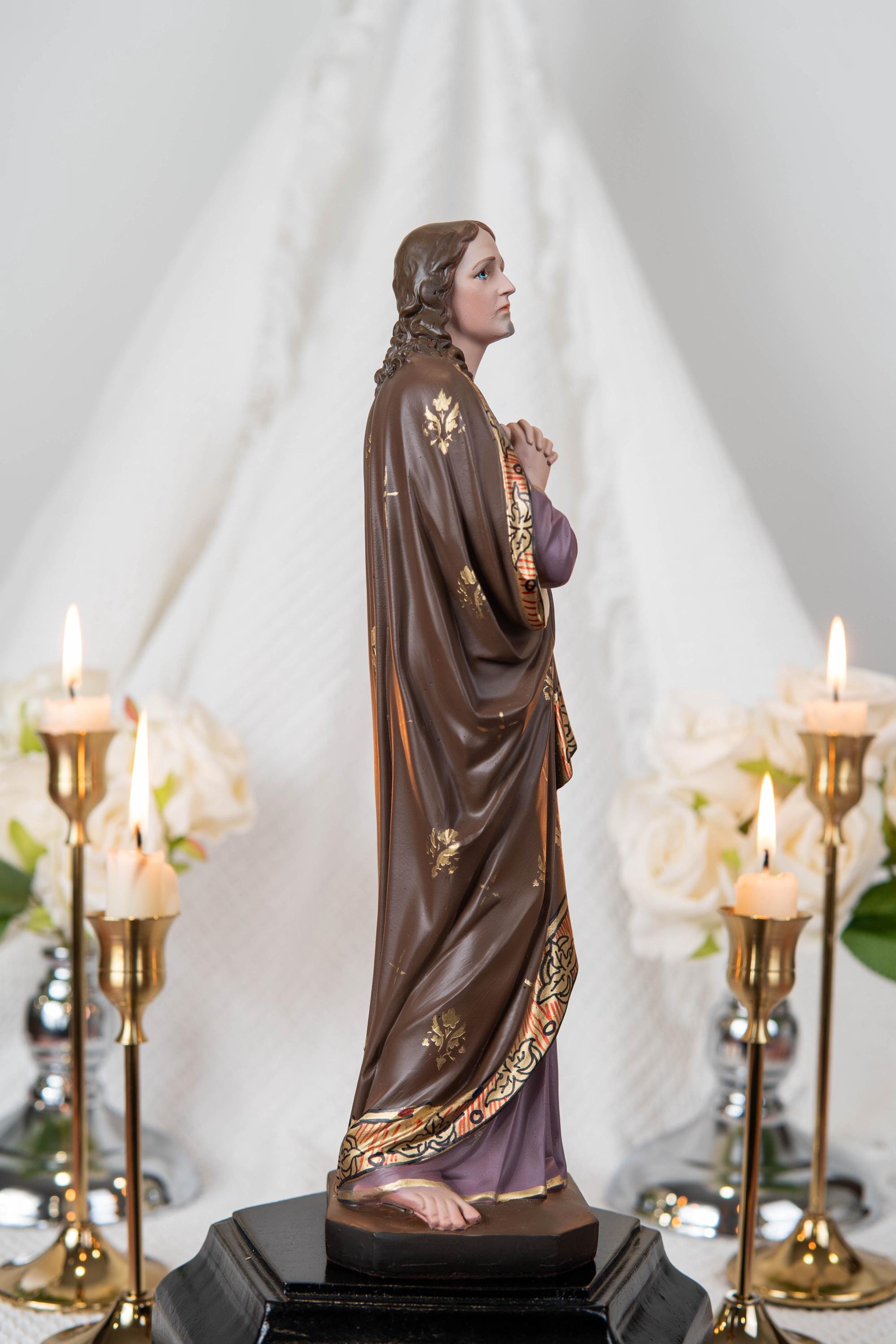Catholic Statue Set: Our Lady of Sorrows & St John Apostle, Religious Figurines, Catholic Home Decor, Altar Decor, Catholic Gifts Women