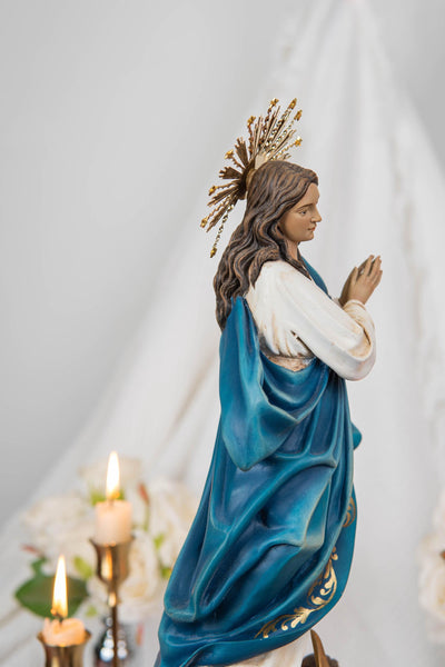 Virgin Mary Statue Hand-Painted Immaculate Conception Statue