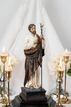 Saint Joseph Statue for Prayer Corner 9.8" - Catholic Home Decor, Religious Figurines, Catholic Gifts for Men & Women, Religious Statues