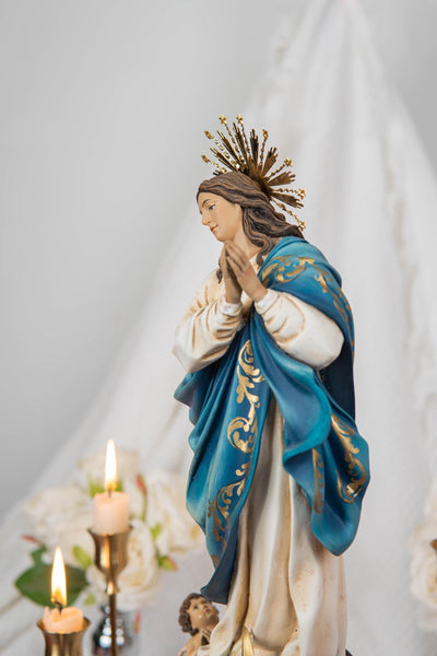 Virgin Mary Statue Hand-Painted Immaculate Conception Statue