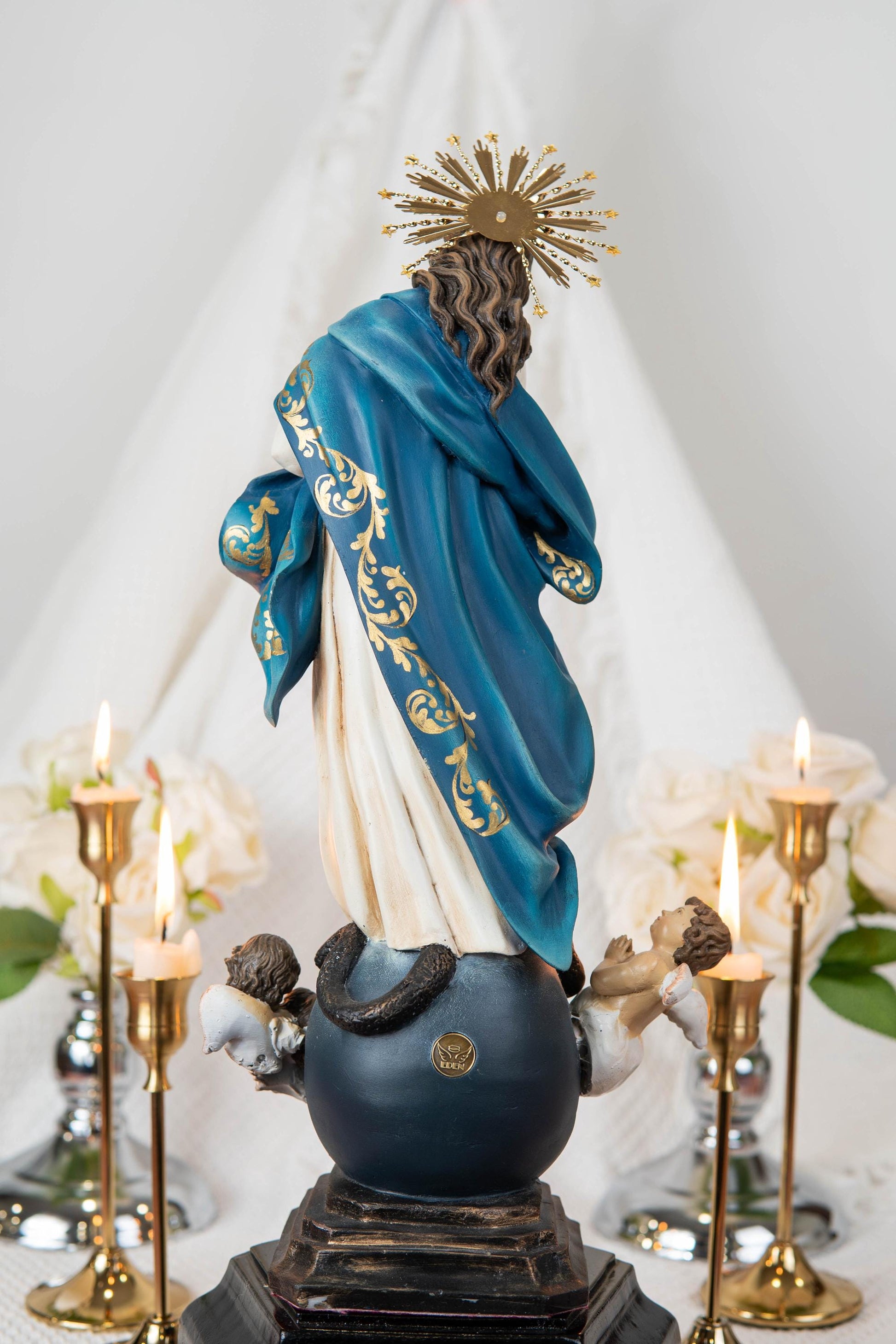 Virgin Mary Statue Hand-Painted Immaculate Conception Statue
