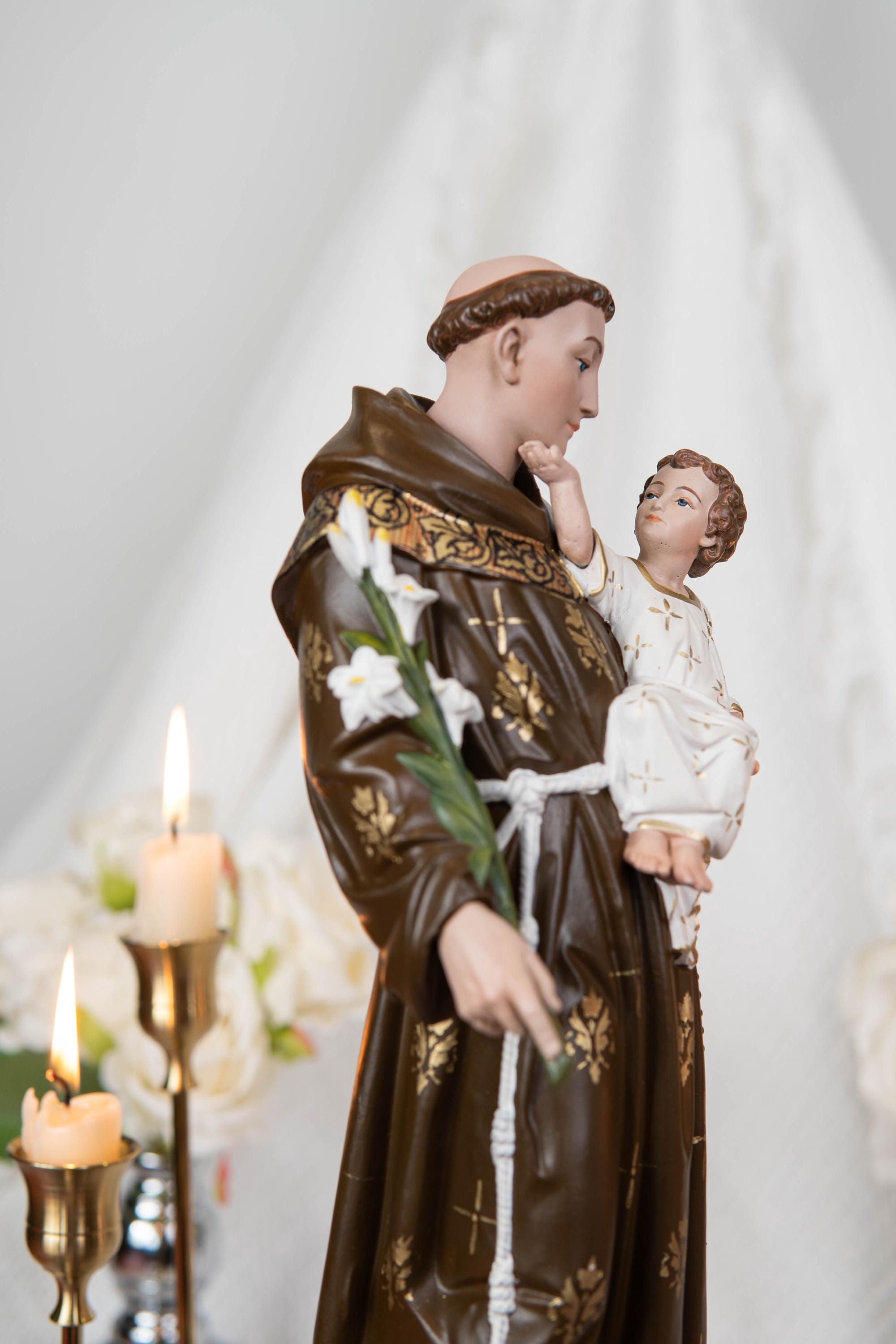 Saint Anthony Statue Holding Baby Jesus - Catholic Altar Decor, Religious Statues Catholic, Home Decor Gift, Catholic Gifts, Saint Statues