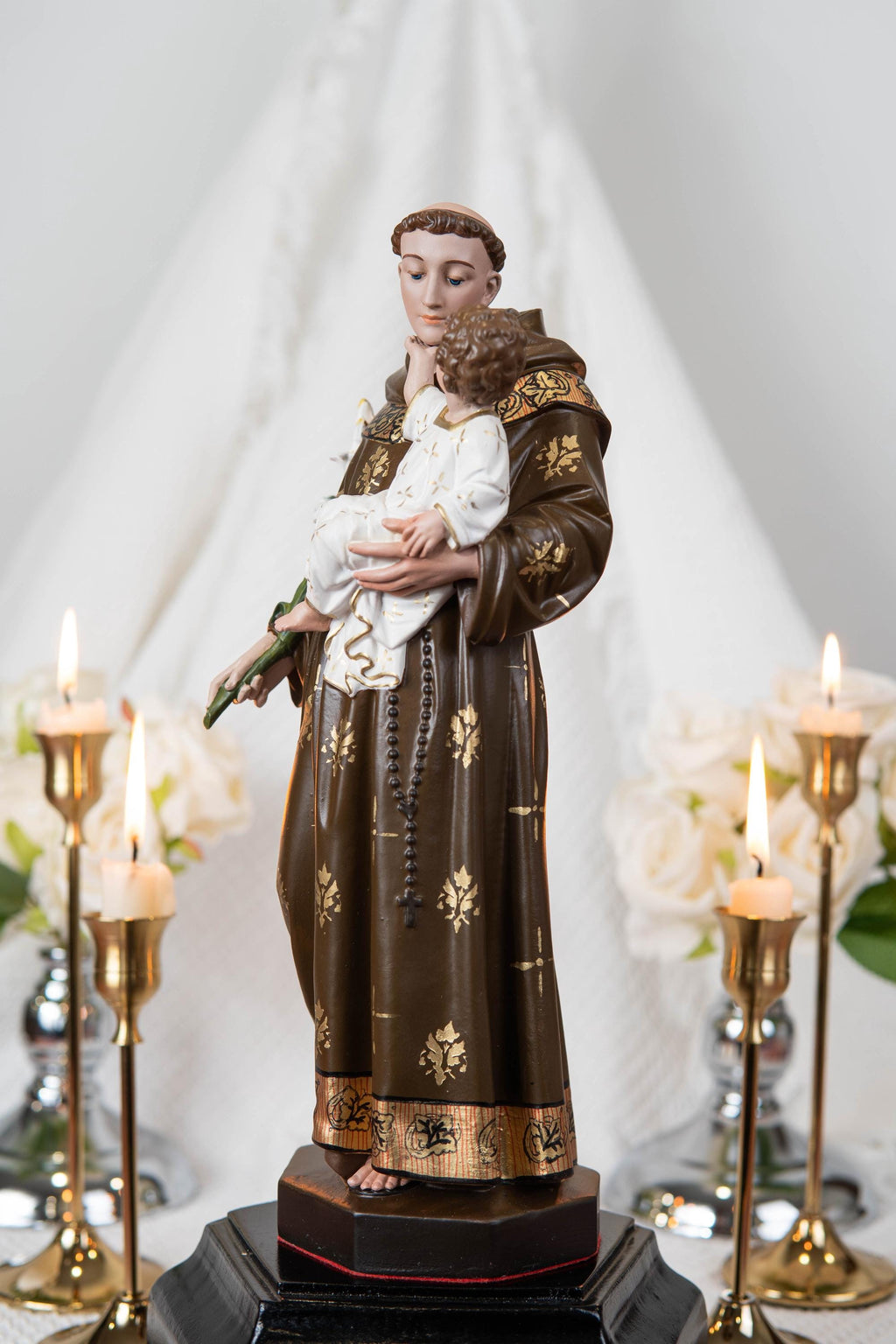 Saint Anthony Statue Holding Baby Jesus - Catholic Altar Decor, Religious Statues Catholic, Home Decor Gift, Catholic Gifts, Saint Statues