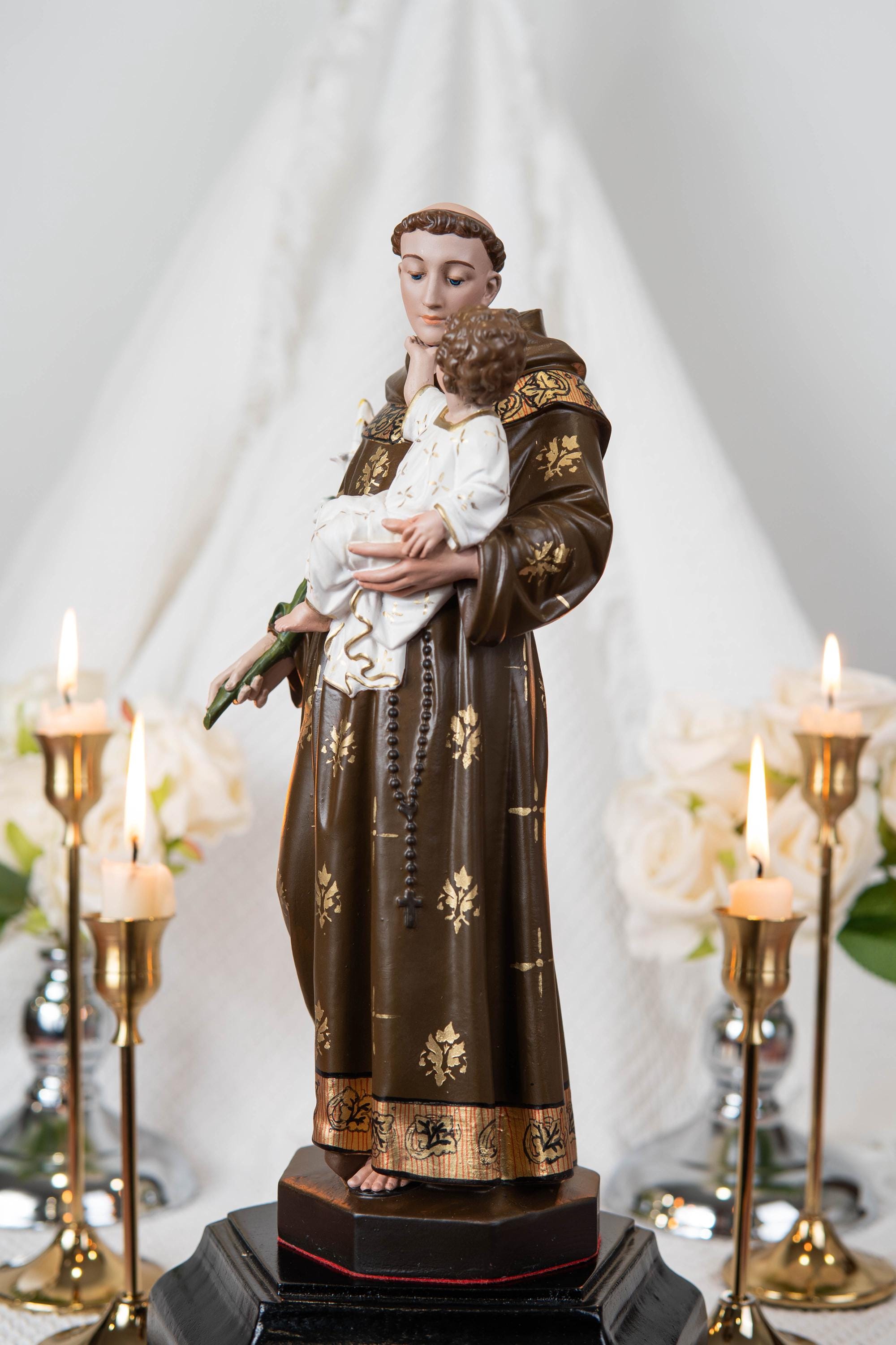 Saint Anthony Statue Holding Baby Jesus - Catholic Altar Decor, Religious Statues Catholic, Home Decor Gift, Catholic Gifts, Saint Statues