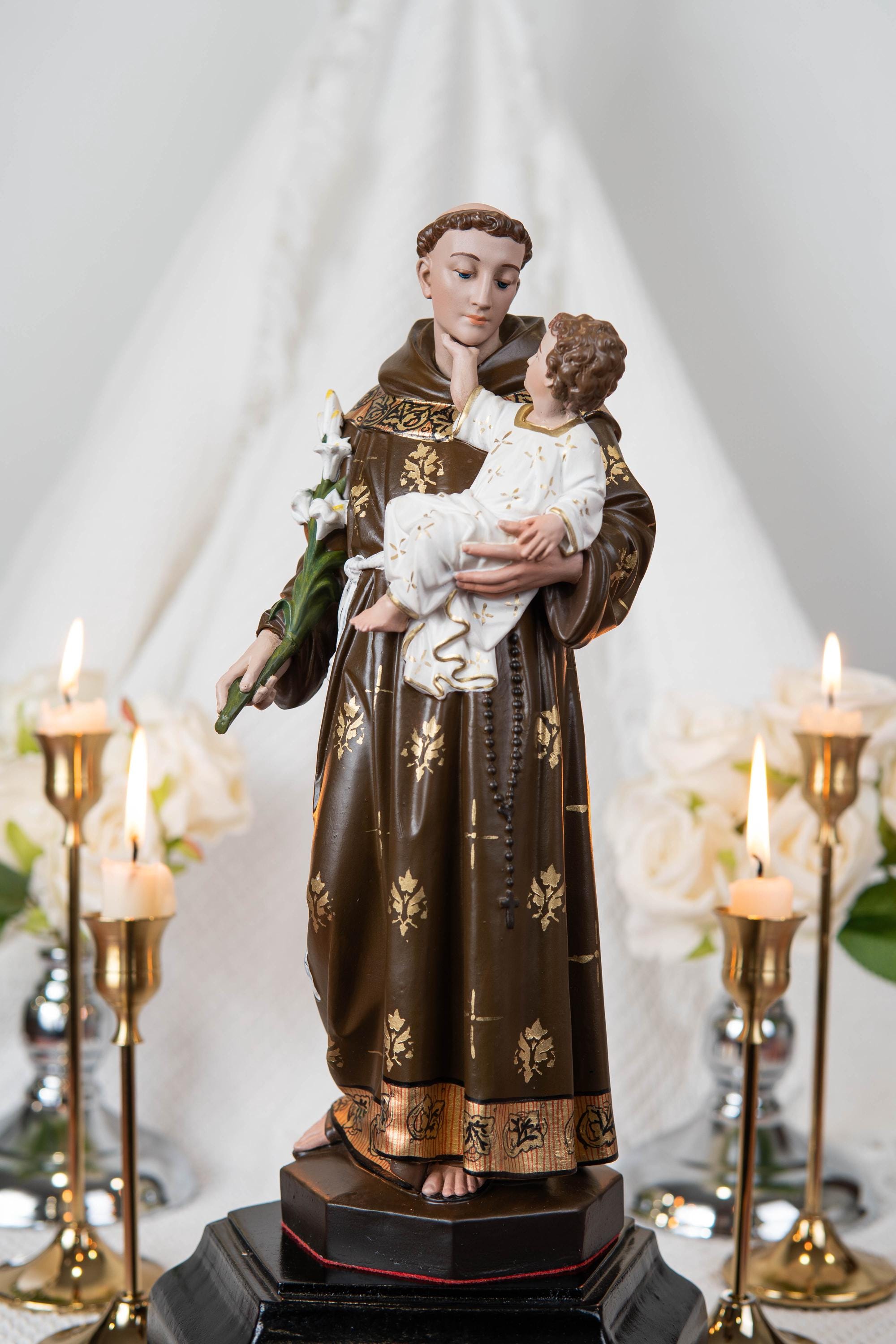 Saint Anthony Statue Holding Baby Jesus - Catholic Altar Decor, Religious Statues Catholic, Home Decor Gift, Catholic Gifts, Saint Statues