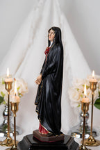 Our Lady of Sorrows Statue – Black cloak, Virgin Mary Statue, Beautiful Catholic Decor, Catholic Gifts, Meaningful Gifts for Catholic Women