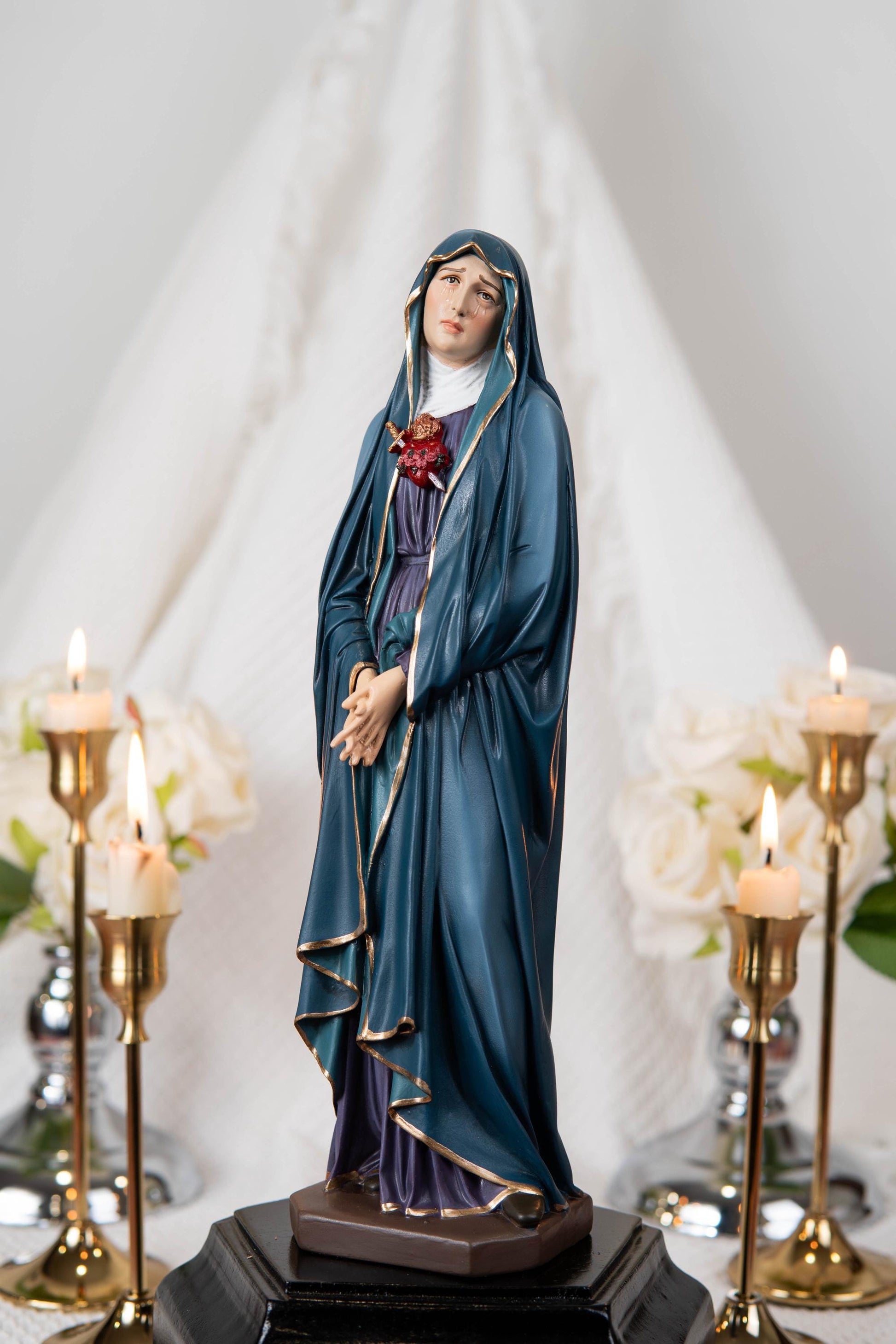 Our Lady of Sorrows Statue – Virgin Mary Statue, Beautiful Catholic Decor, Catholic Gifts, Meaningful Gifts for Catholic Women