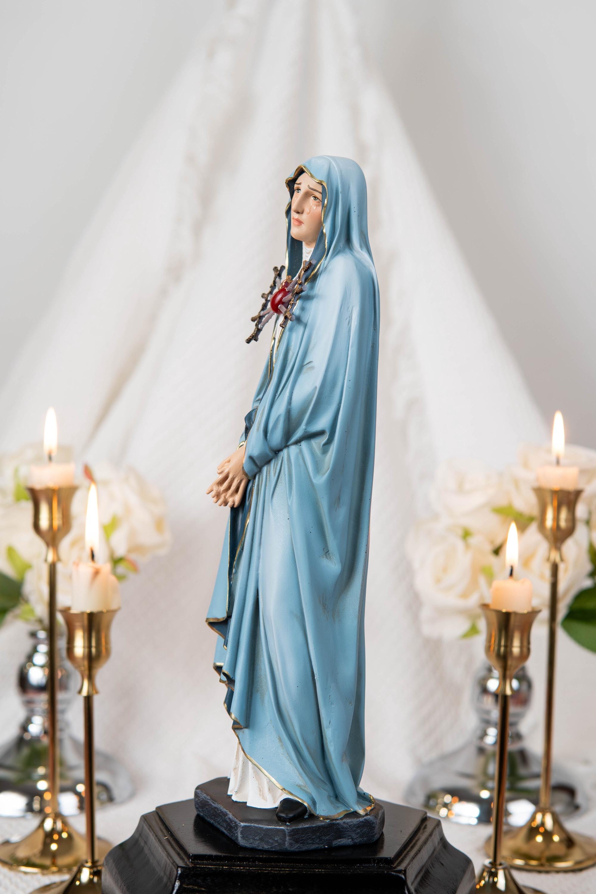 Our Lady of Sorrows Statue with One Sword - Virgin Mary Statue, Beautiful Catholic Decor, Catholic Gifts, Gifts for Catholic Women.