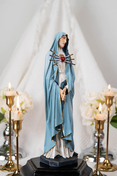 Our Lady of Sorrows Statue with One Sword - Virgin Mary Statue, Beautiful Catholic Decor, Catholic Gifts, Gifts for Catholic Women.