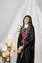 Our Lady of Sorrows Statue – Black Cloak, Virgin Mary Statue, Beautiful Catholic Decor, Catholic Gifts, Meaningful Gifts for Catholic Women
