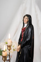 Our Lady of Sorrows Statue – Black Cloak, Virgin Mary Statue, Beautiful Catholic Decor, Catholic Gifts, Meaningful Gifts for Catholic Women