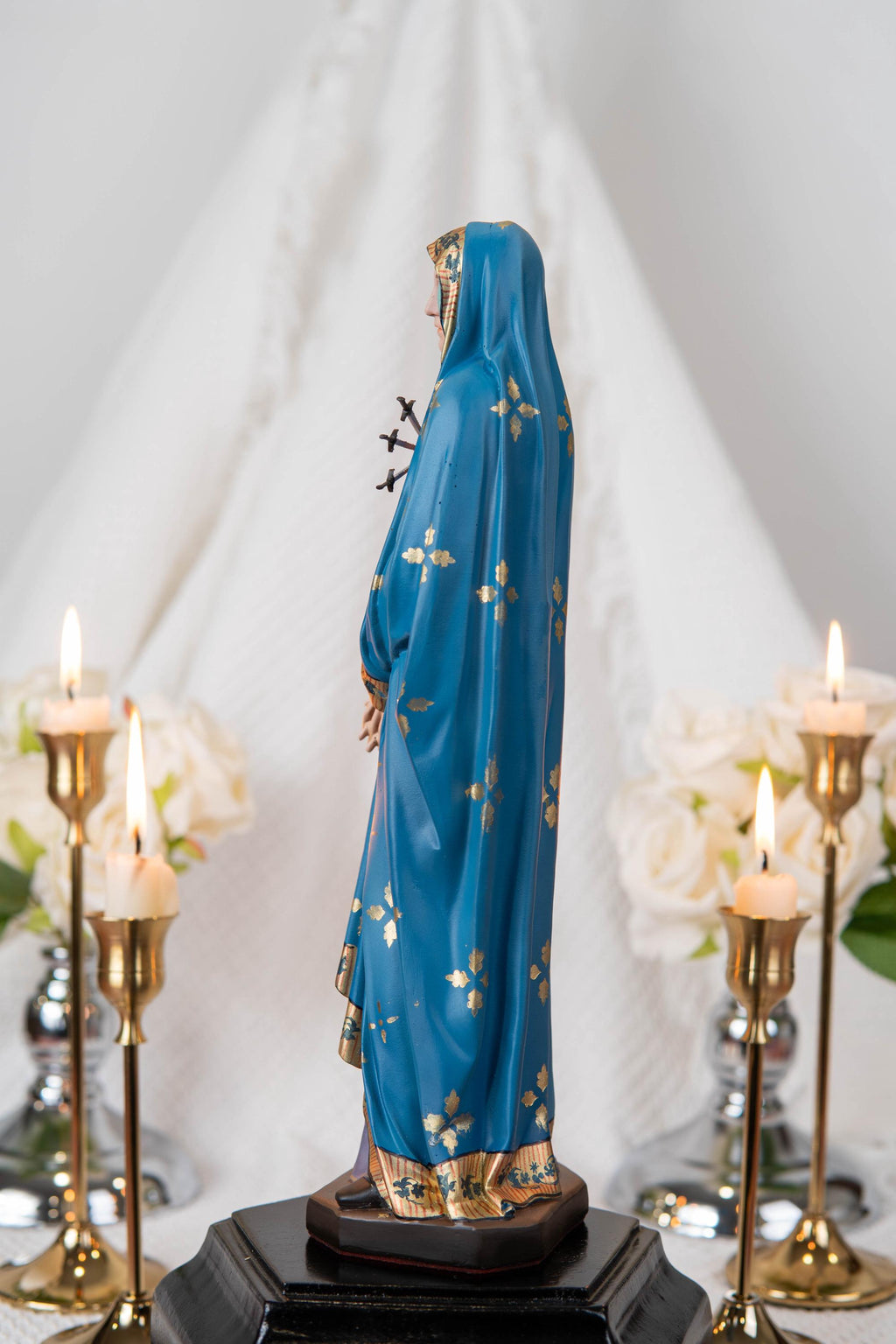 Our Lady of Sorrows Statue with Ornate Patterns – Virgin Mary Statue, Beautiful Catholic Decor, Catholic Gifts for Catholic Women