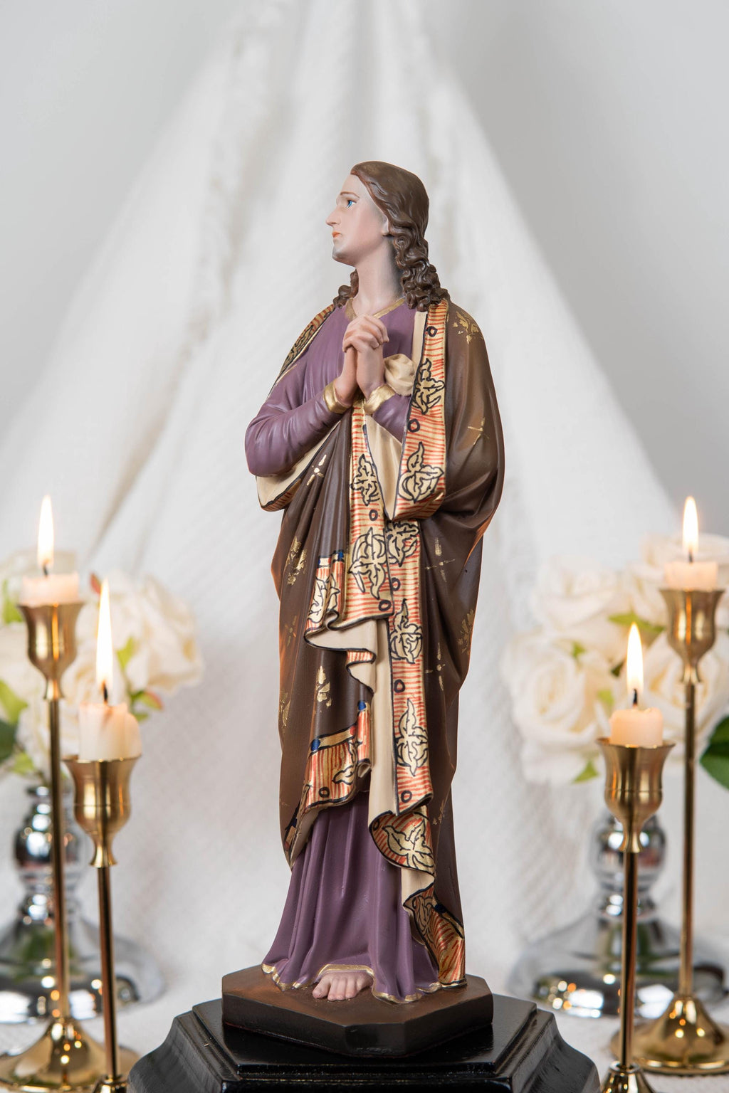 Hand-Painted St. John Apostle Statue – Catholic Decor & Meaningful Christian Gifts, Gifts for Catholic Women, Catholic Home Decor