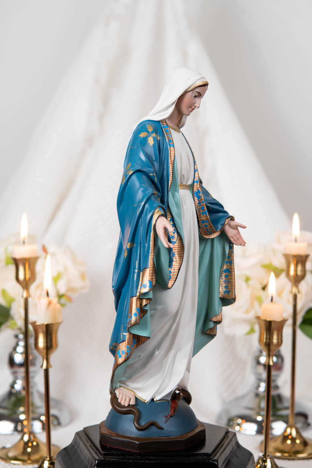 Our Lady of Grace Statue 11.8" - Virgin Mary Statue, Mother Mary Statue, Catholic Gifts for Women, Catholic Gifts, Gifts for Catholic Women