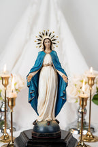 Our Lady of Grace Statue 9.8" and Halo - Virgen Maria, Virgin Mary Statue, Mother Mary, Mary Statue Catholic, Catholic Gifts for Women