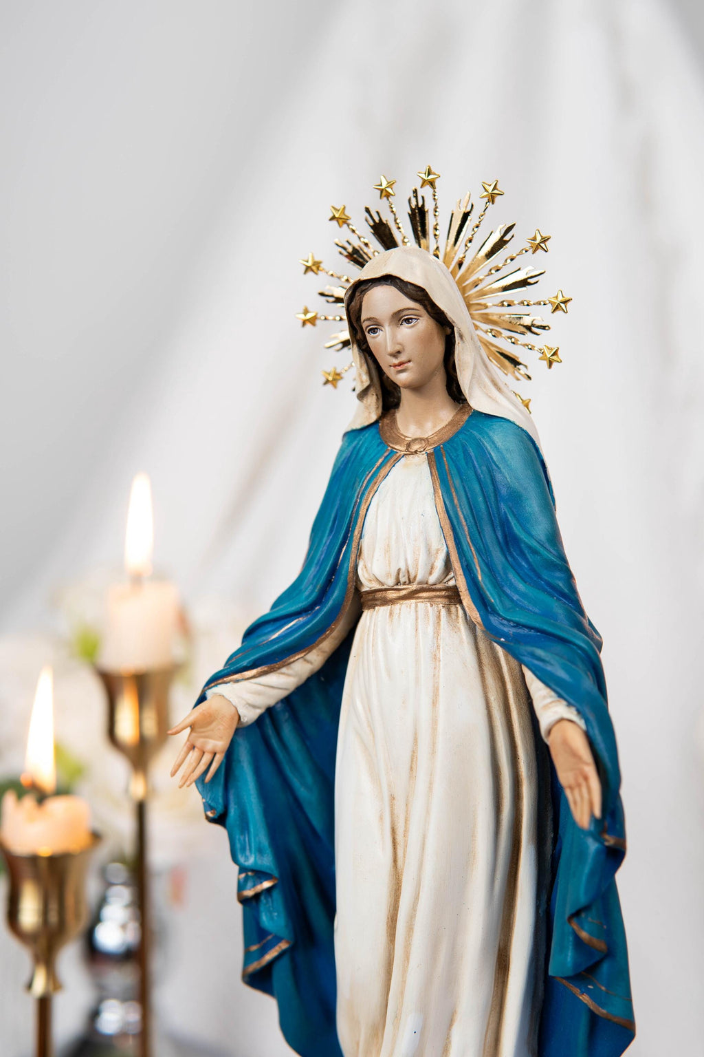 Our Lady of Grace Statue 9.8" and Halo - Virgen Maria, Virgin Mary Statue, Mother Mary, Mary Statue Catholic, Catholic Gifts for Women