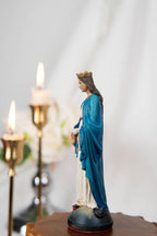 Hand-Painted Our Lady of Grace Virgen Maria 5.1" - Virgin Mary Statue, Mother Mary Statue, Catholic Gifts for Women, Catholic Home Decor