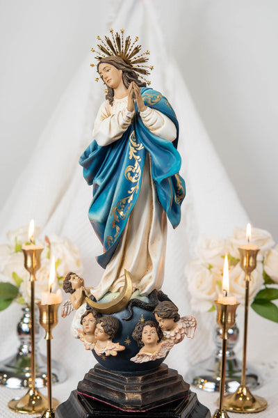 Virgin Mary Statue Hand-Painted Immaculate Conception Statue