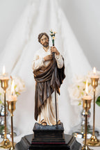 Saint Joseph Statue for Prayer Corner 9.8" - Catholic Home Decor, Religious Figurines, Catholic Gifts for Men & Women, Religious Statues
